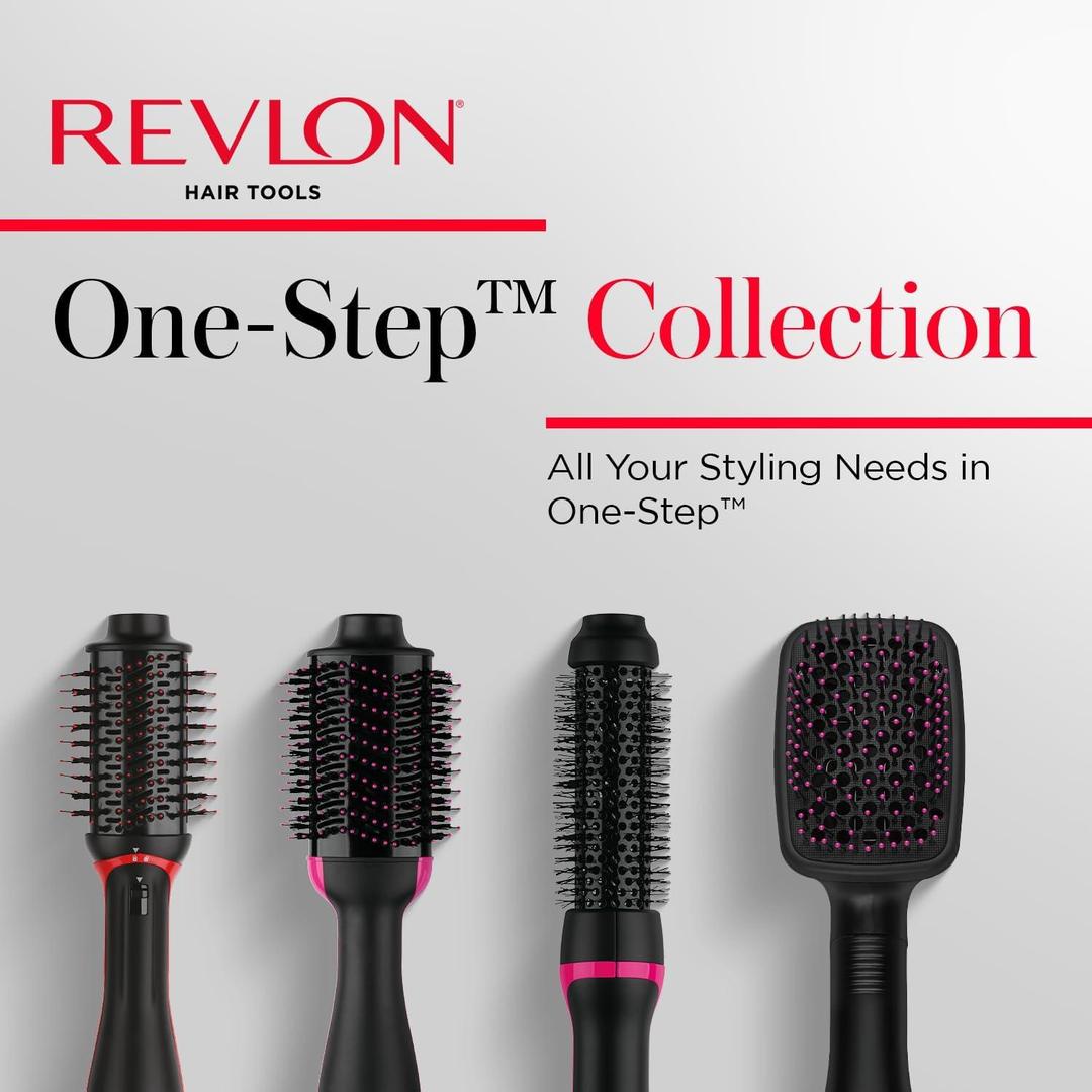 Salon Smooth Hot Air Dryer Brush – Black & Pink ABS Lightweight Hair Styler